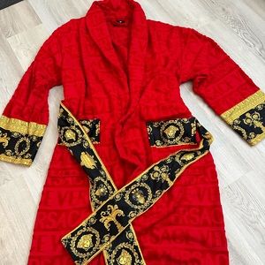 XXL VERSACE BAROQUE BATHROBE - RED